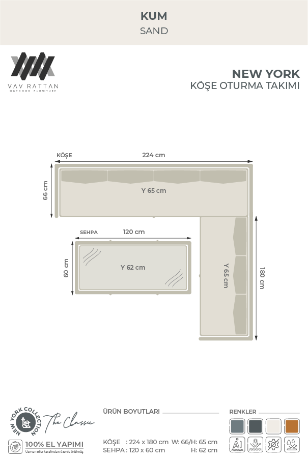 New York Köşe Oturma Takımı