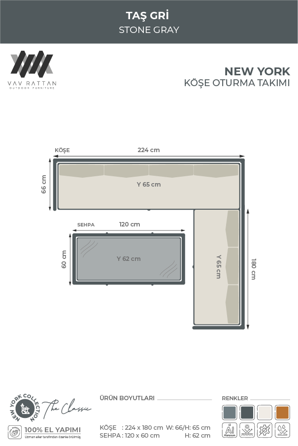 New York Köşe Oturma Takımı