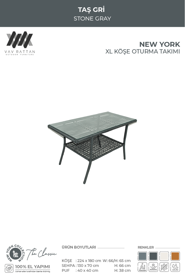 New York XL Köşe Oturma Takımı