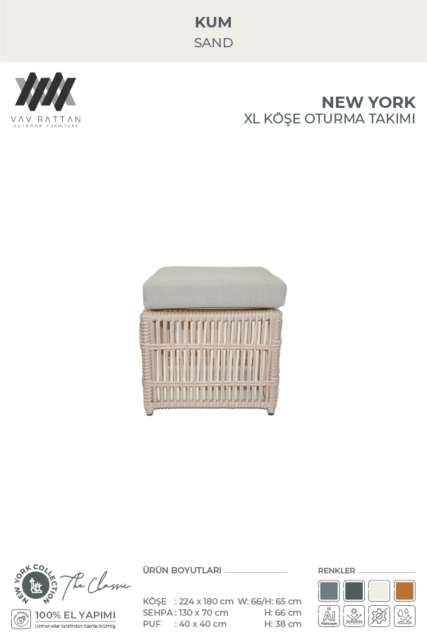 New York XL Köşe Oturma Takımı
