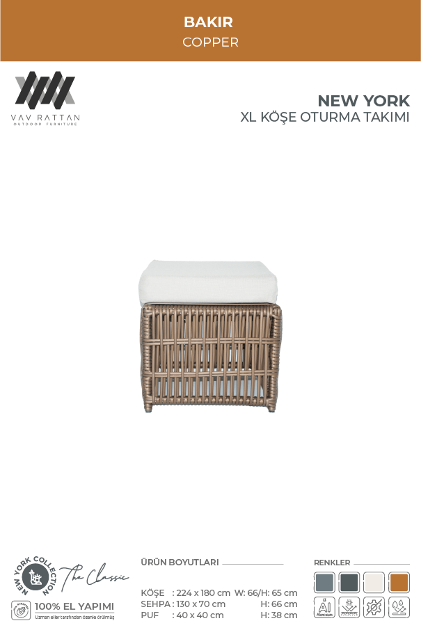 New York XL Köşe Oturma Takımı