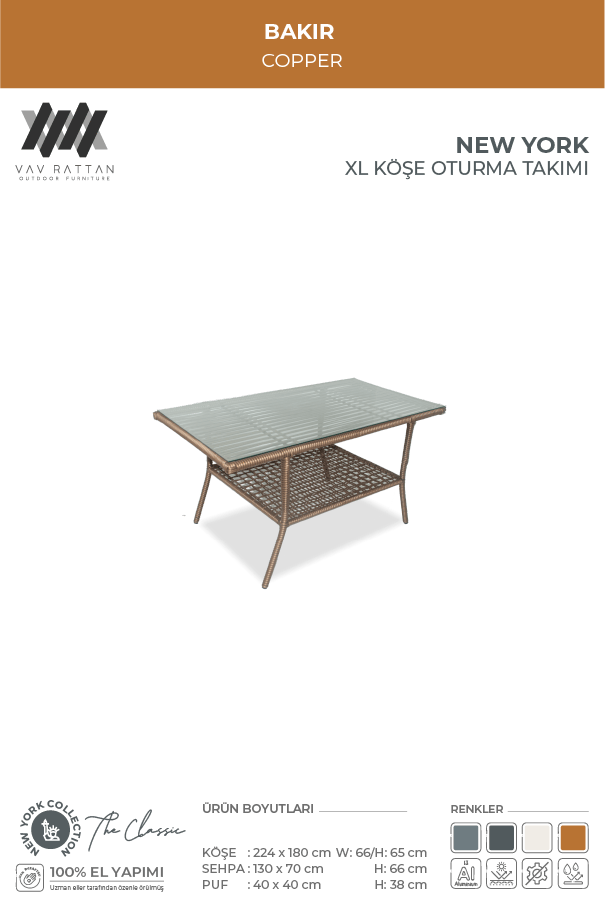 New York XL Köşe Oturma Takımı