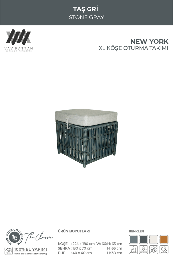 New York XL Köşe Oturma Takımı