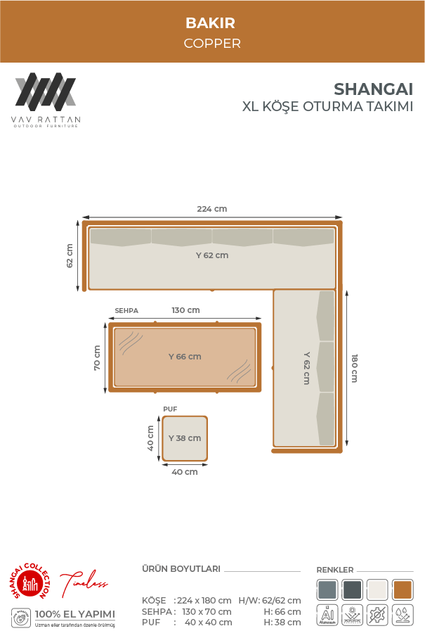 Shangai XL Köşe Oturma Takımı