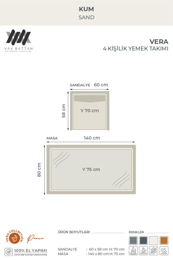Vera 4 Kişilik Yemek Takımı