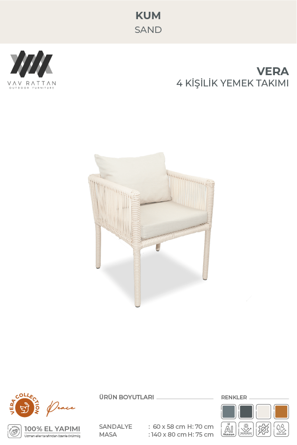 Vera 4 Kişilik Yemek Takımı