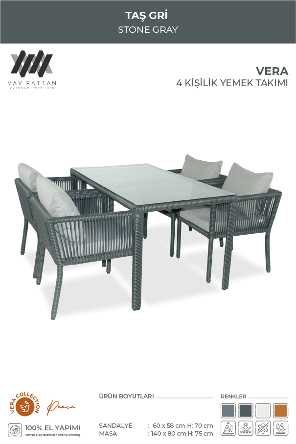 Vera 4 Kişilik Yemek Takımı