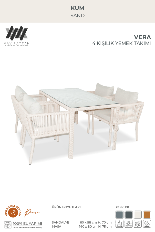 Vera 4 Kişilik Yemek Takımı