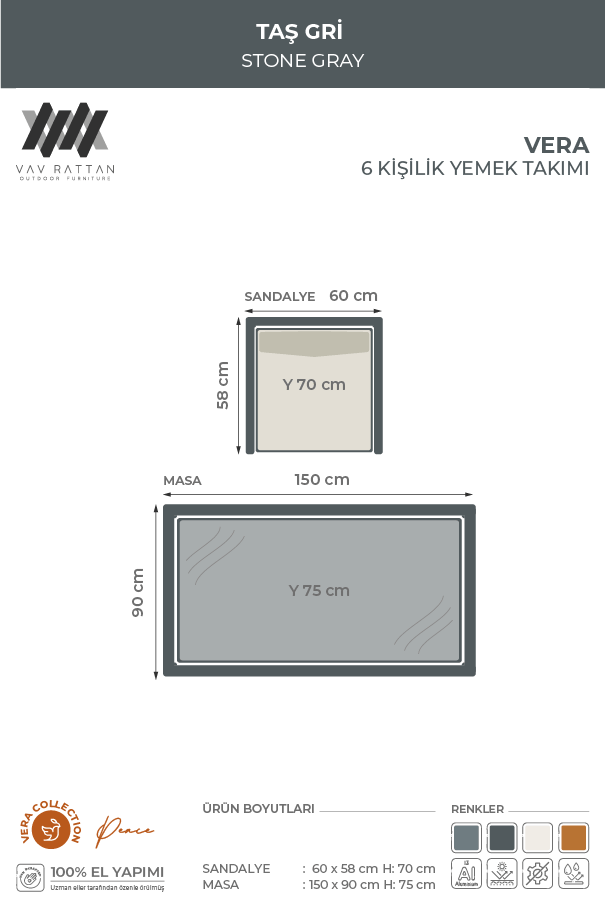 Vera 6 Kişilik Yemek Takımı