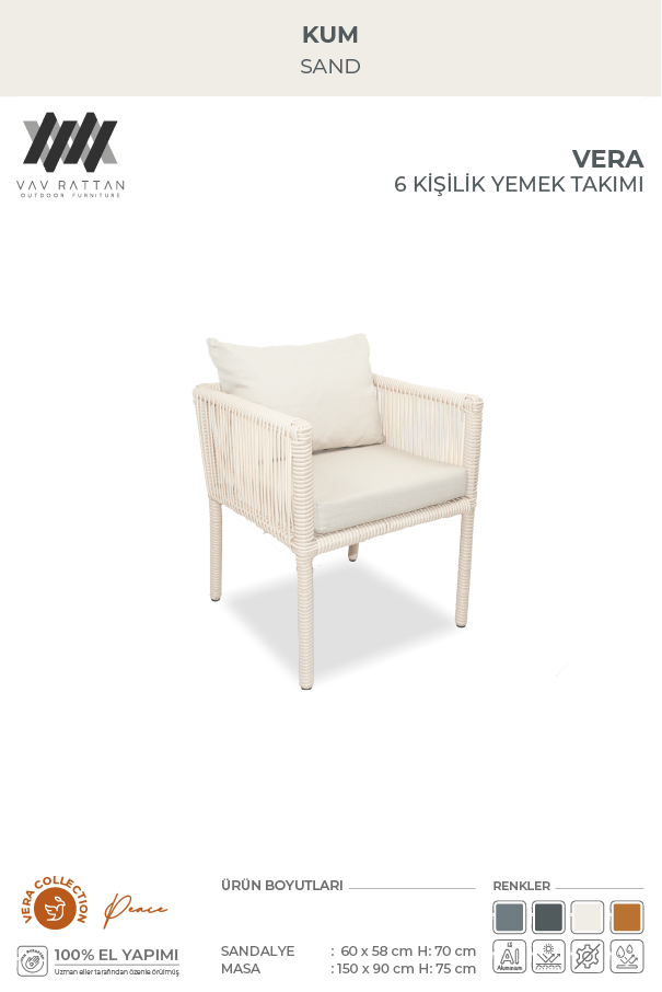 Vera 6 Kişilik Yemek Takımı