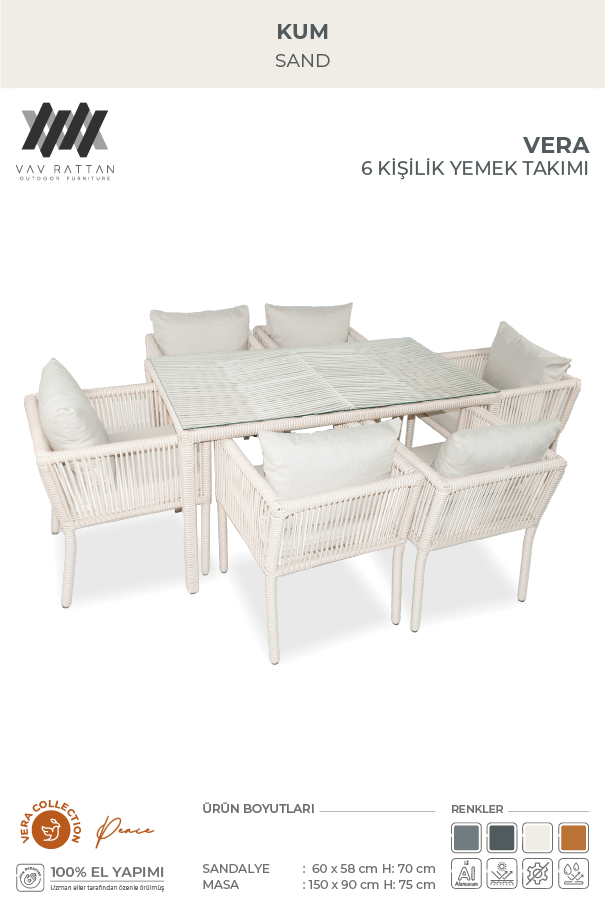 Vera 6 Kişilik Yemek Takımı