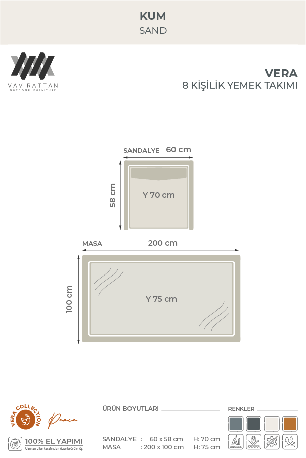 Vera 8 Kişilik Yemek Takımı