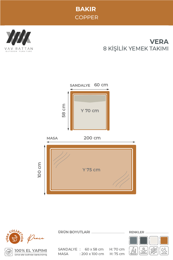 Vera 8 Kişilik Yemek Takımı