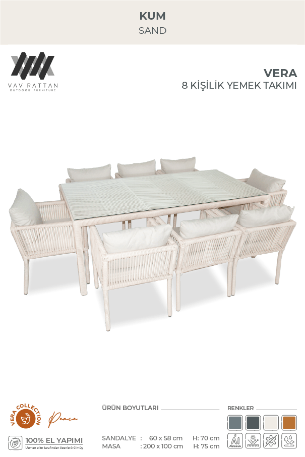 Vera 8 Kişilik Yemek Takımı