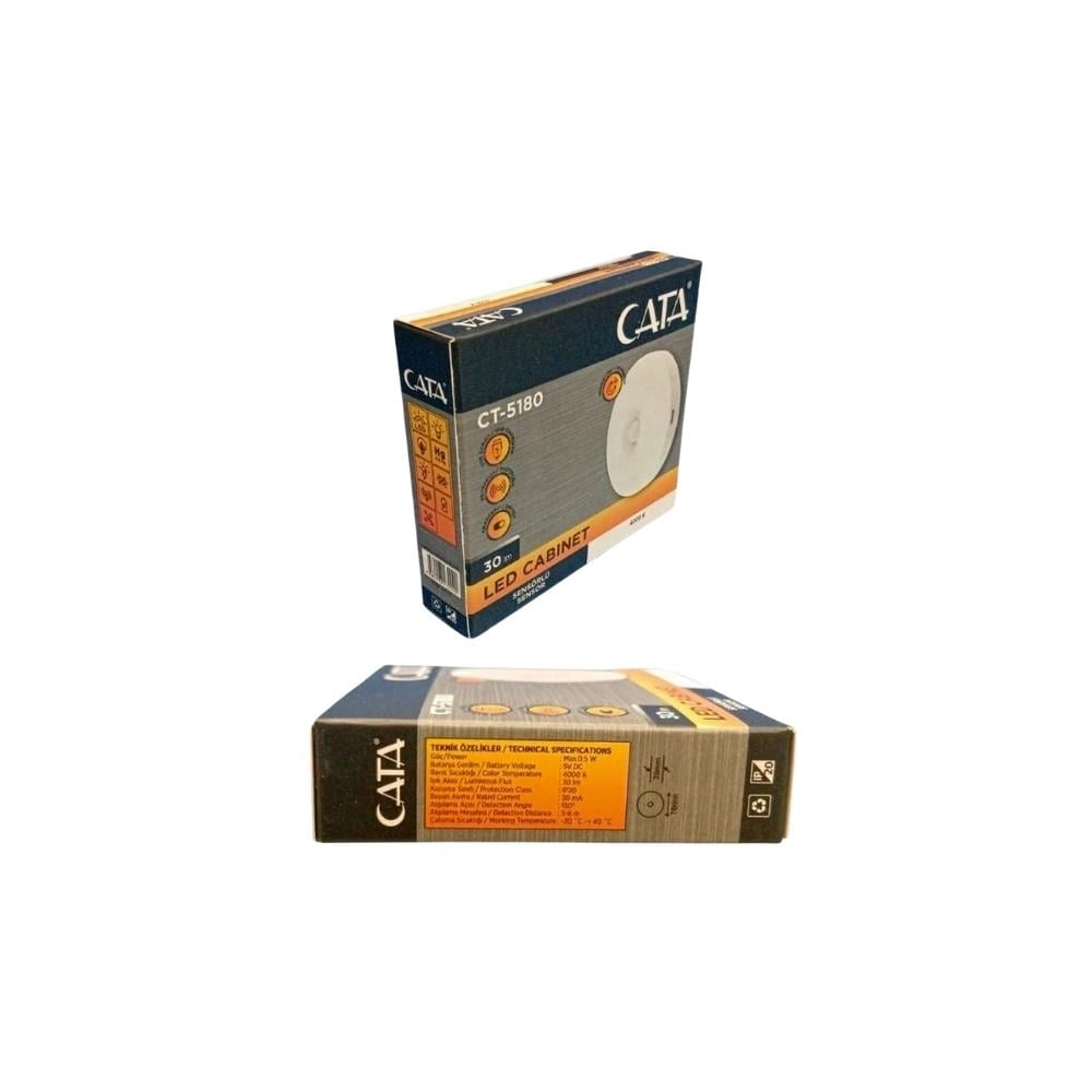 CATA Kablosuz Sensörlü Mıknatıslı Kabin LED Armatür CT-5180