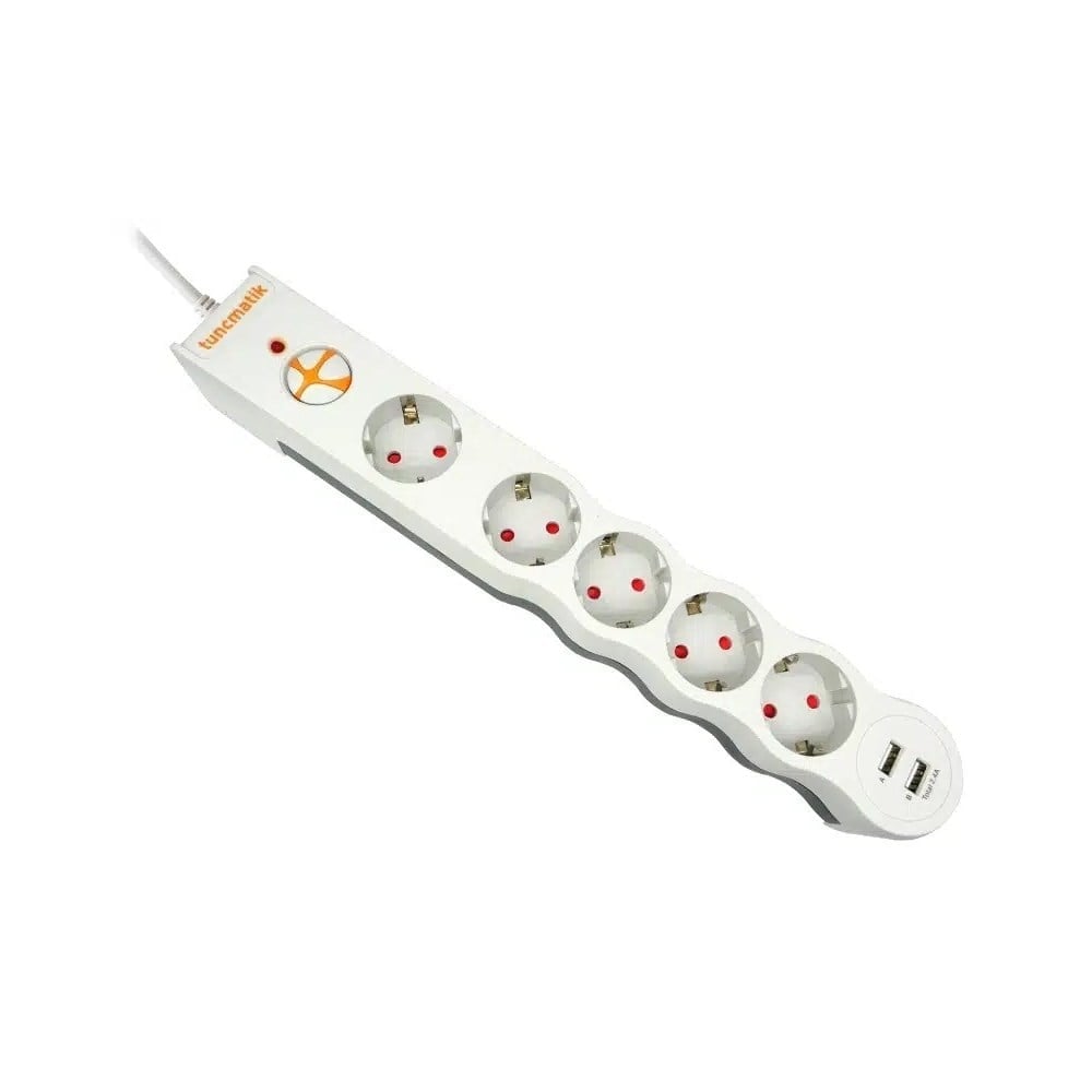 Tuncmatik Powersurge 5+ USB Enerji Koruma Prizi TSK5015
