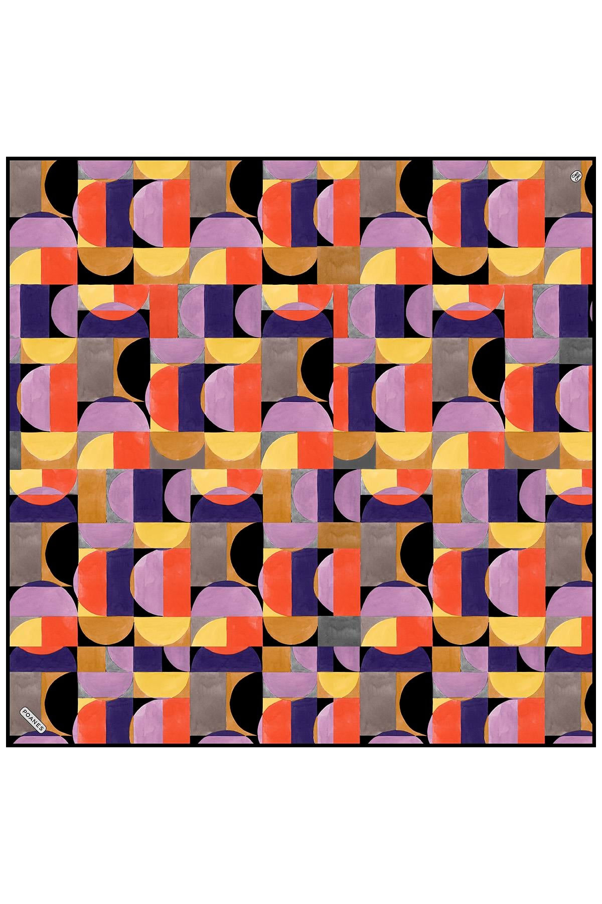 Denge Desenli Twill İpek Eşarp