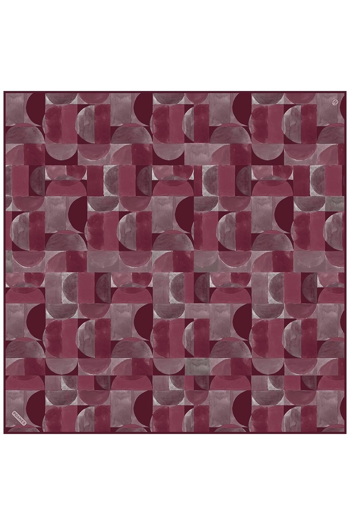 Denge Desenli Twill İpek Eşarp