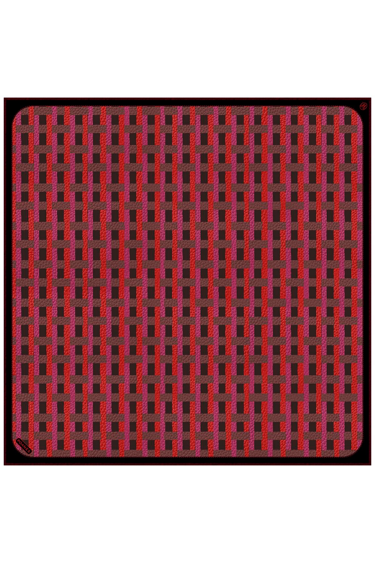 DERİ ÖRGÜ DESENLİ TWILL İPEK EŞARP