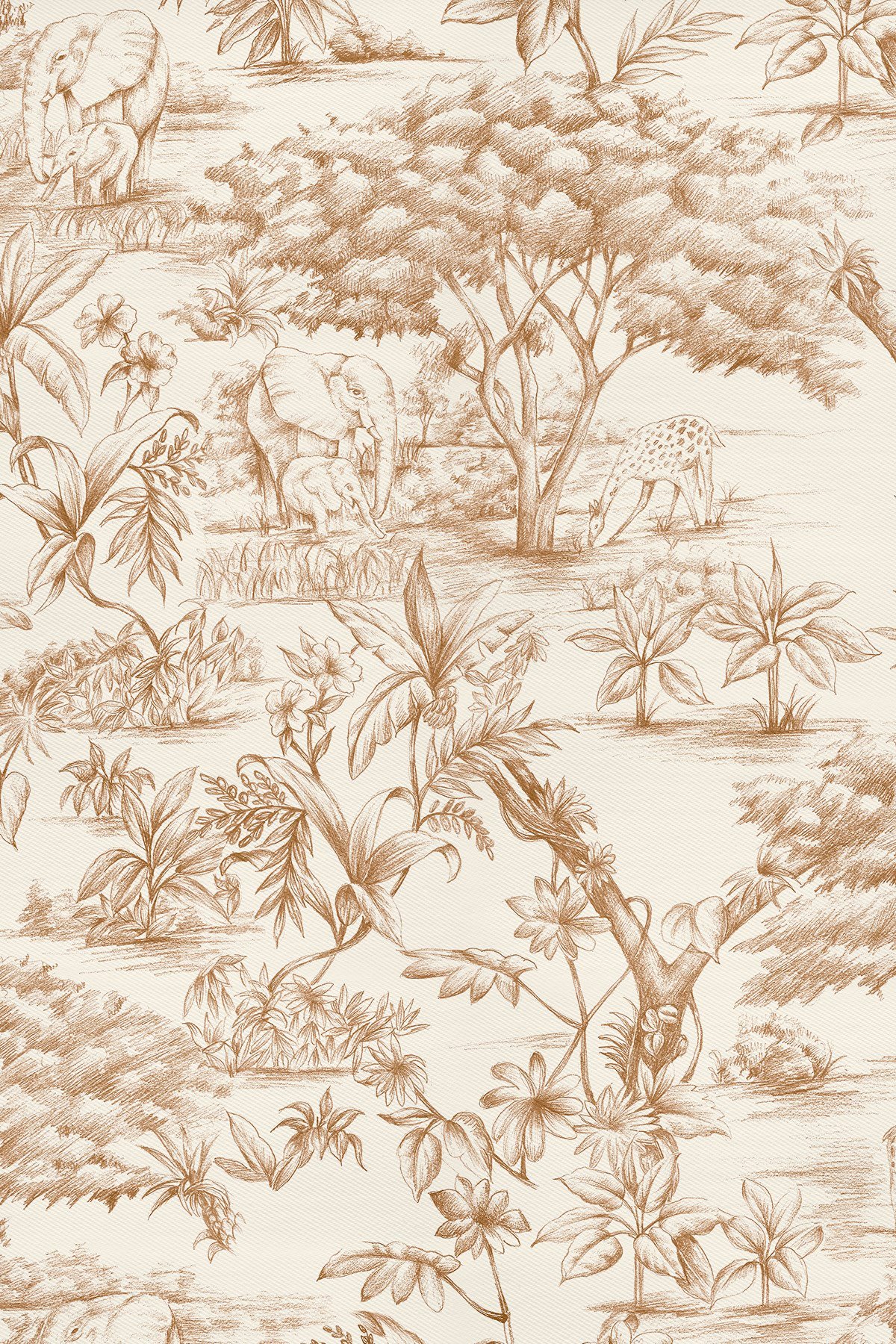 Eskiz Desenli Twill İpek Eşarp