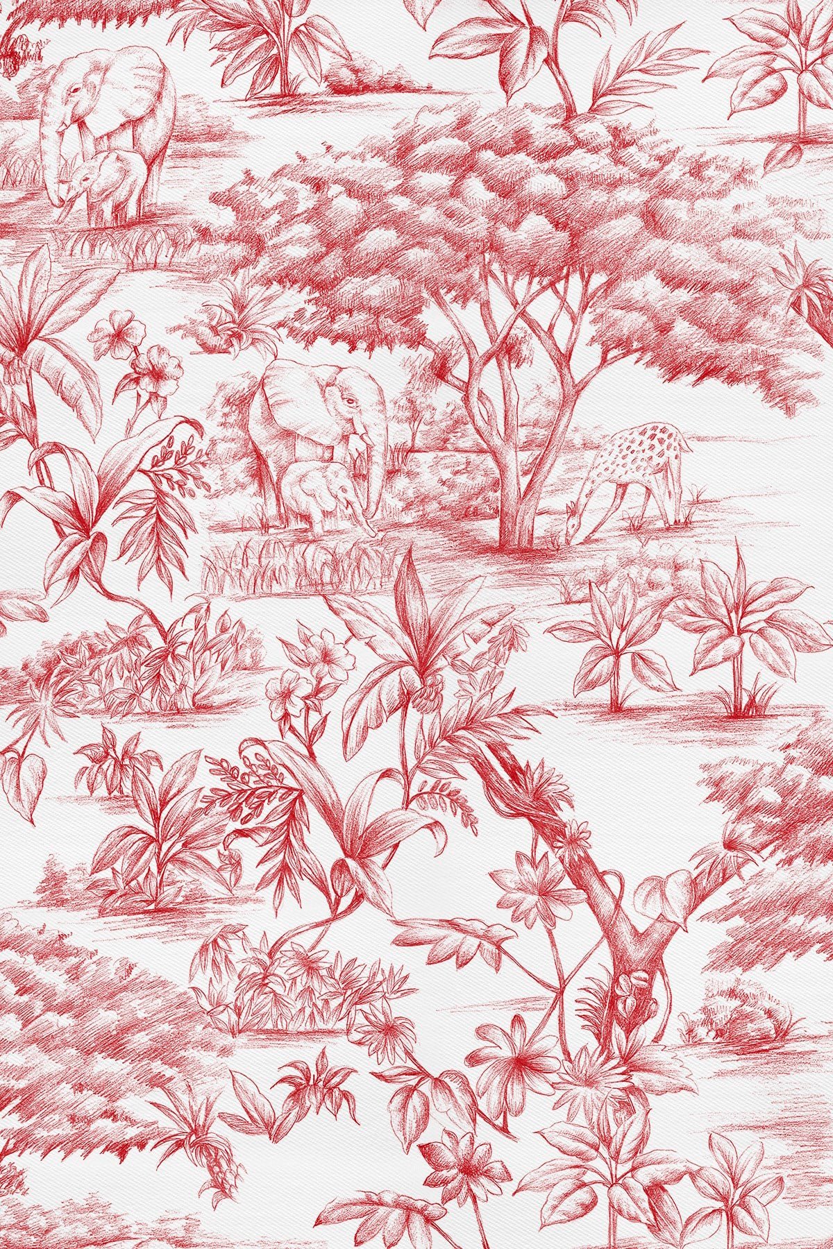 Eskiz Desenli Twill İpek Eşarp