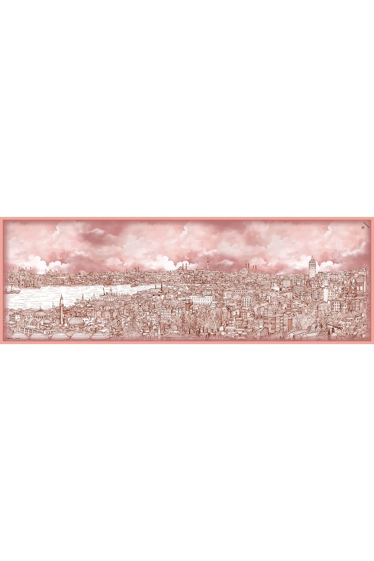 İSTANBUL DESENLİ KREP İPEK ŞAL