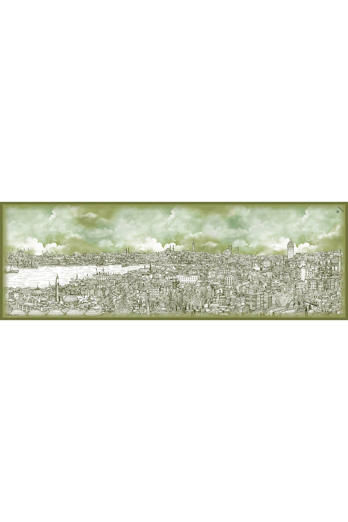 İSTANBUL DESENLİ KREP İPEK ŞAL