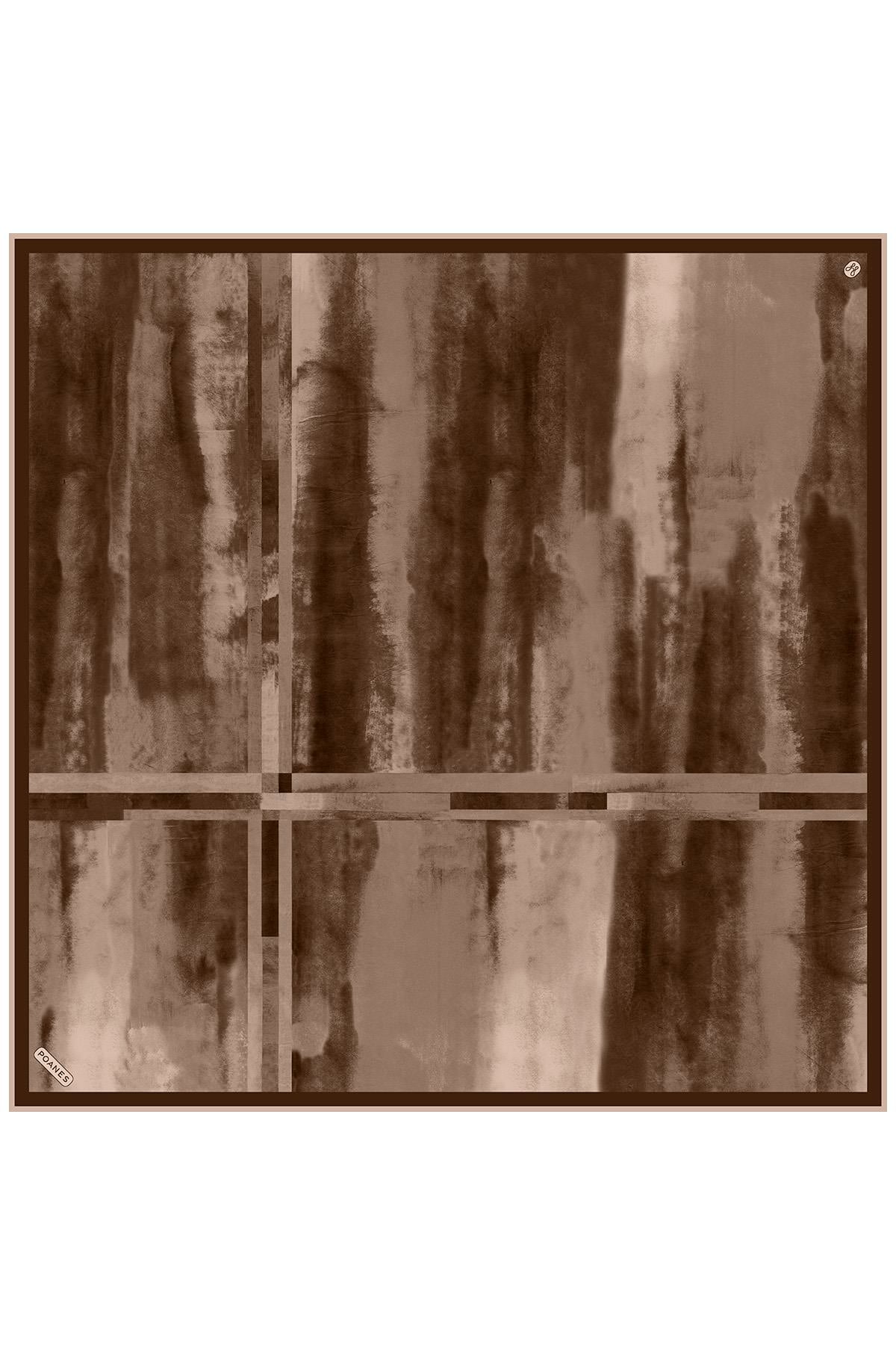 Karma Desenli Twill İpek Eşarp