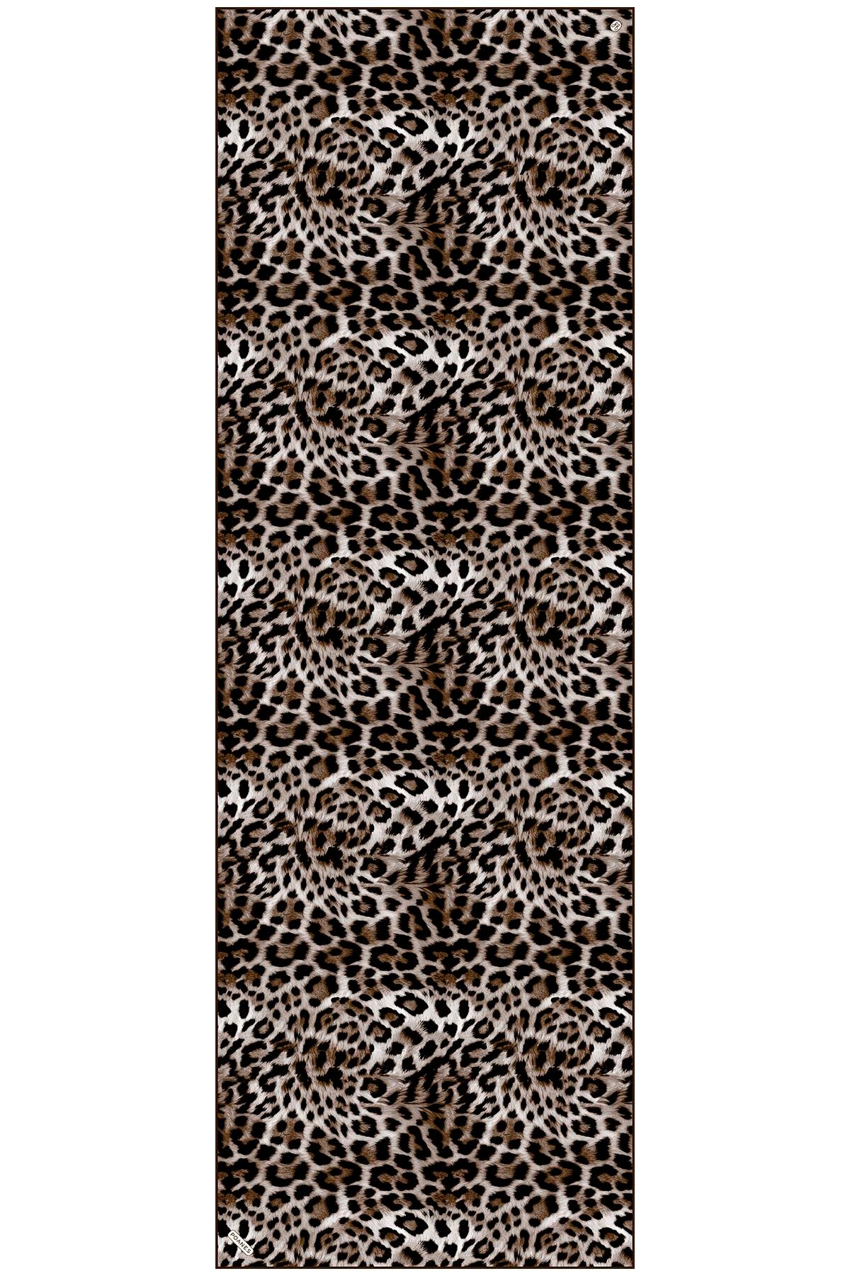 Leopar Desenli Krep İpek Şal
