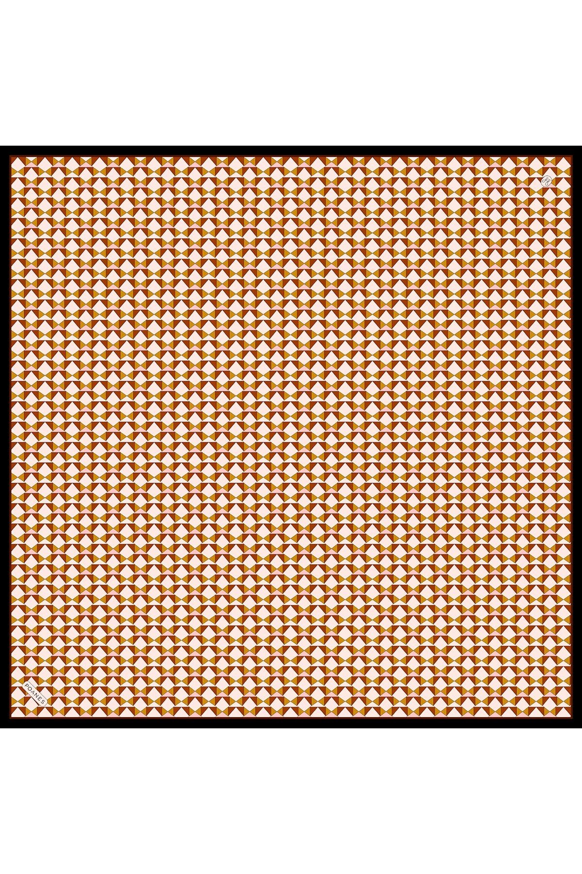 Minimal Desen Twill İpek Eşarp