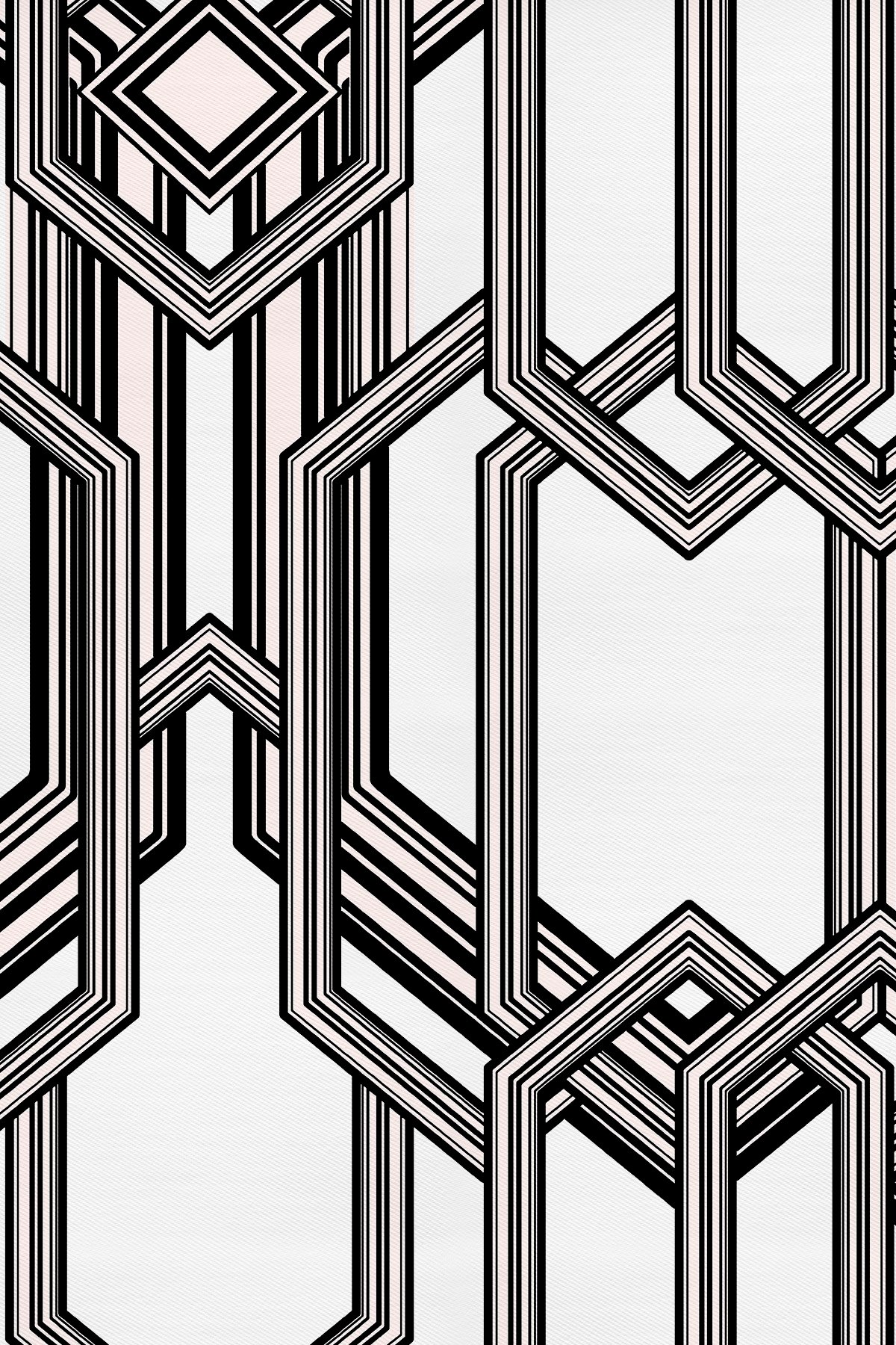 Modern Çizgi Desenli Twill İpek Eşarp