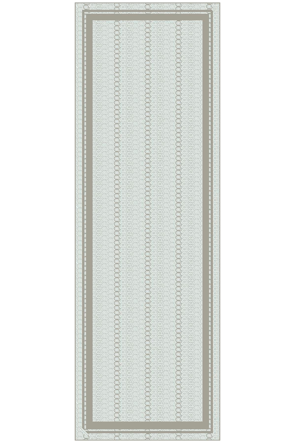 Monogram Desenli Krep İpek Şal