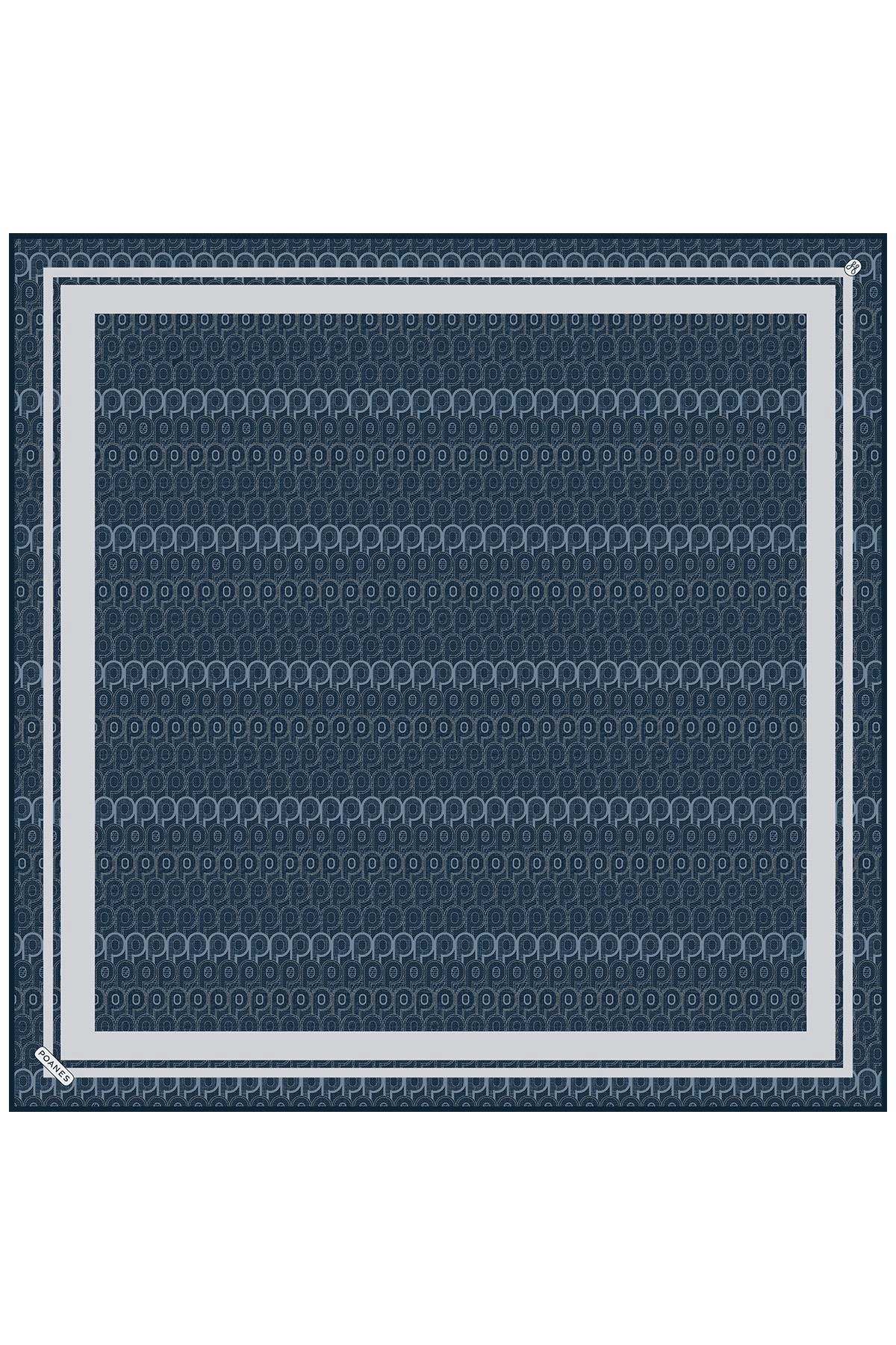 Monogram Desenli Twill İpek Eşarp