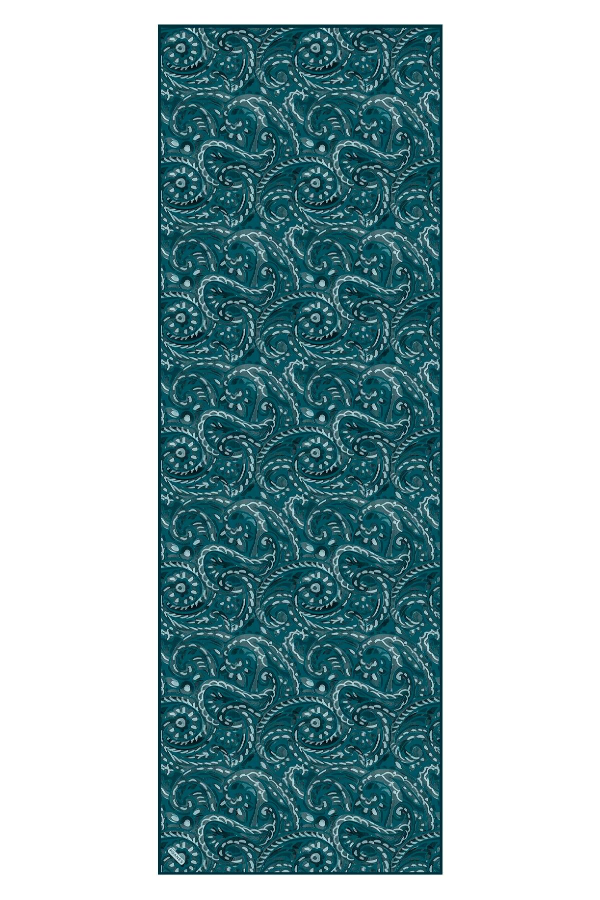 Paisley Dalgası Desenli Krep İpek Şal