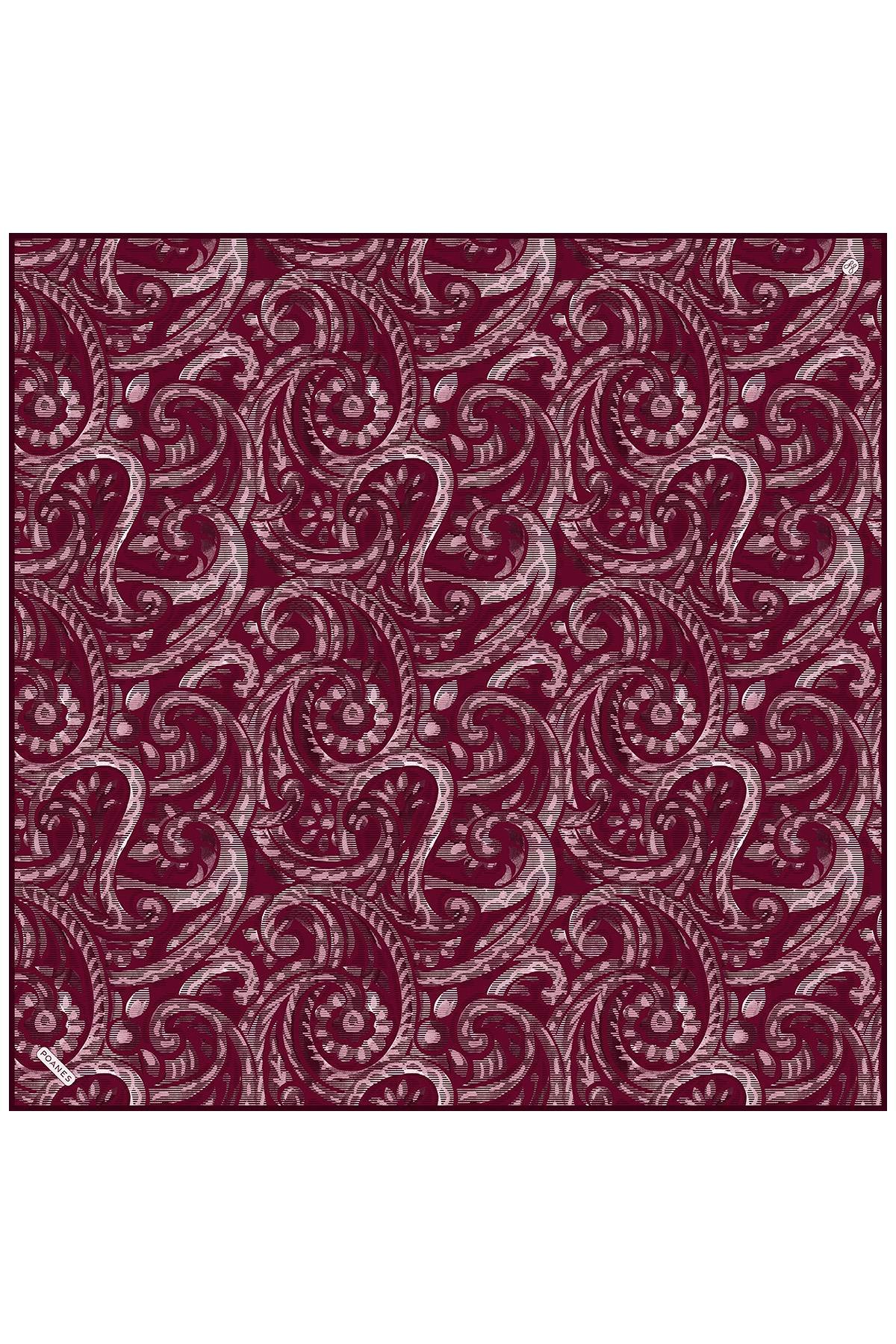 Paisley Dalgası Desenli Twill İpek Eşarp