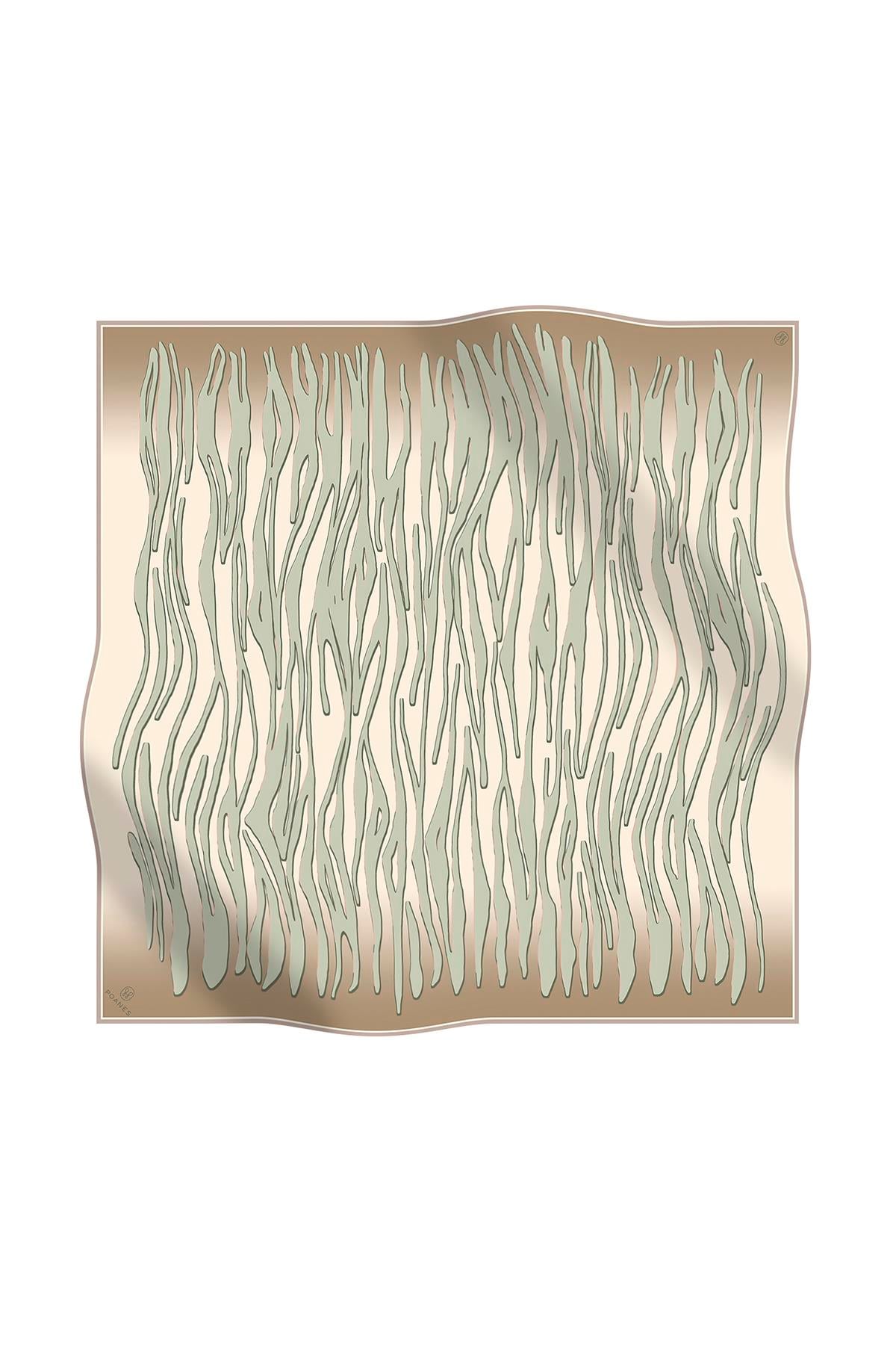 ZEBRA DESENLİ TWILL İPEK EŞARP