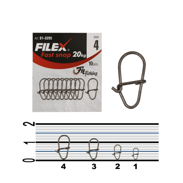 Filex Fast Snap (10 Adet) Rapala Klipsi