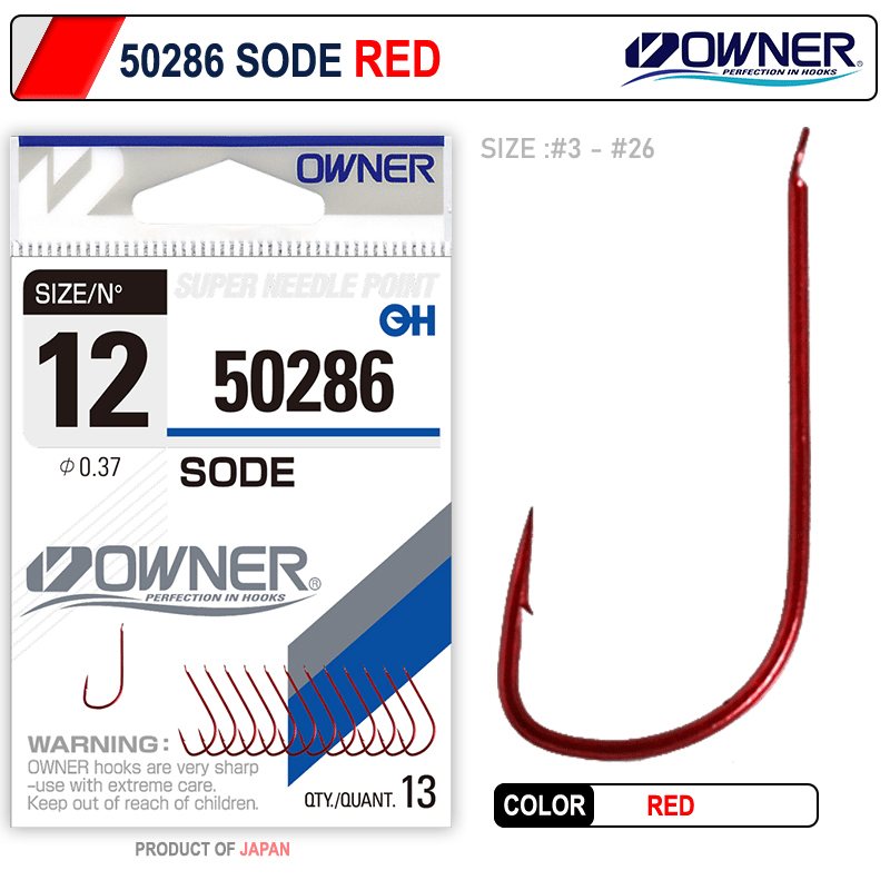 Owner 50286 Sode Red Olta İğnesi