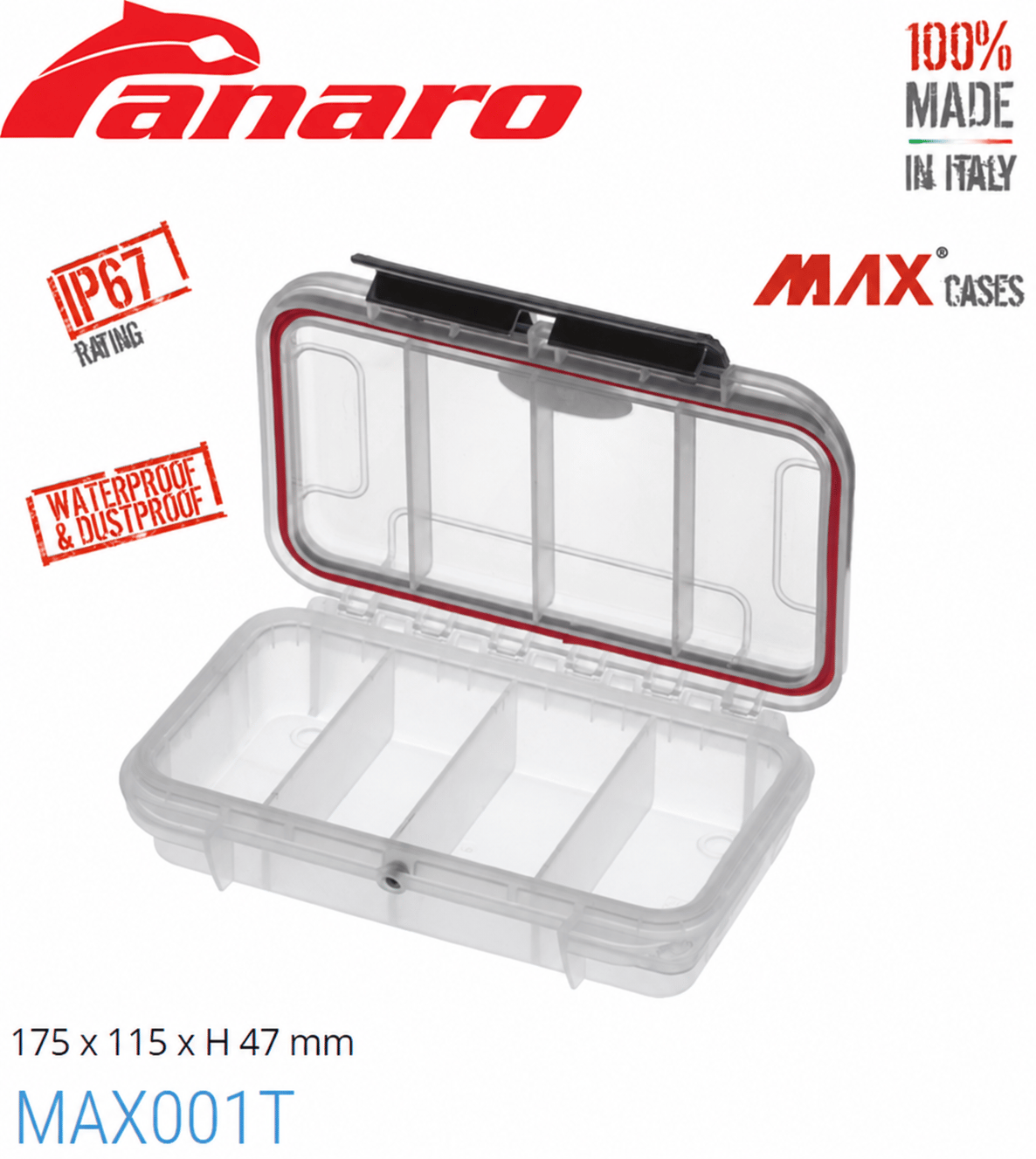 Panaro Max 001T 175*115*47mm Sızdırmaz Bölmeli Kutu