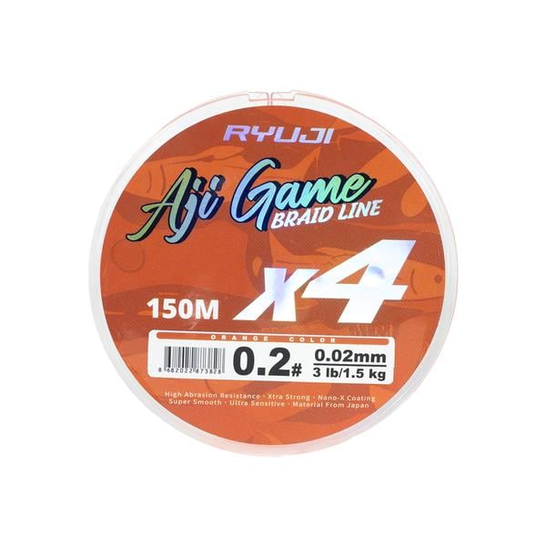 Ryuji Aji Game 4X 150m Orange (Turuncu) İp Misina