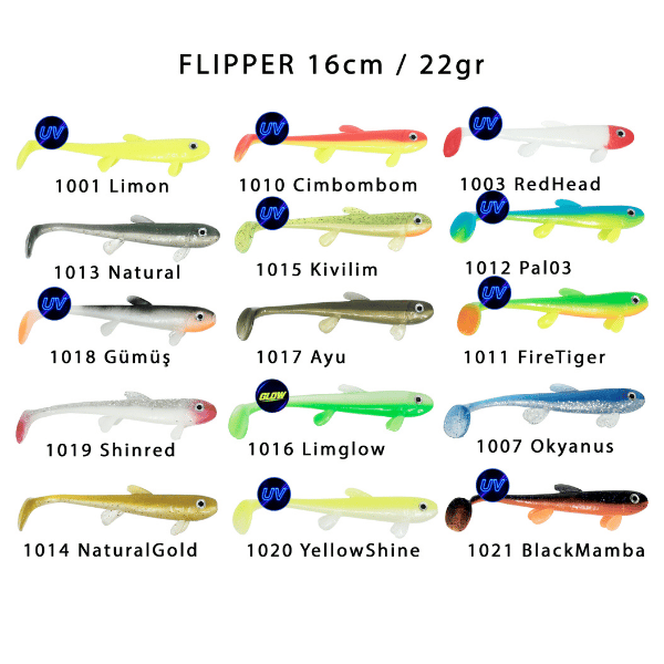 Sezon Flipper 16cm 22gr Silikon Yem