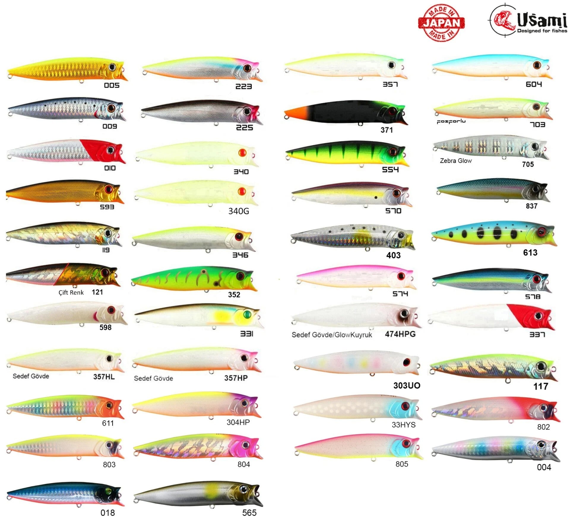 Usami Combo Pop 100F 12.1gr Maket Yem