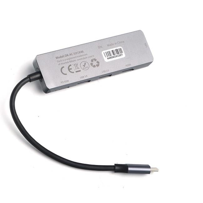 Dark (DK-AC-U31X46) Type-C to USB 3.0 + HDMI+ RJ45