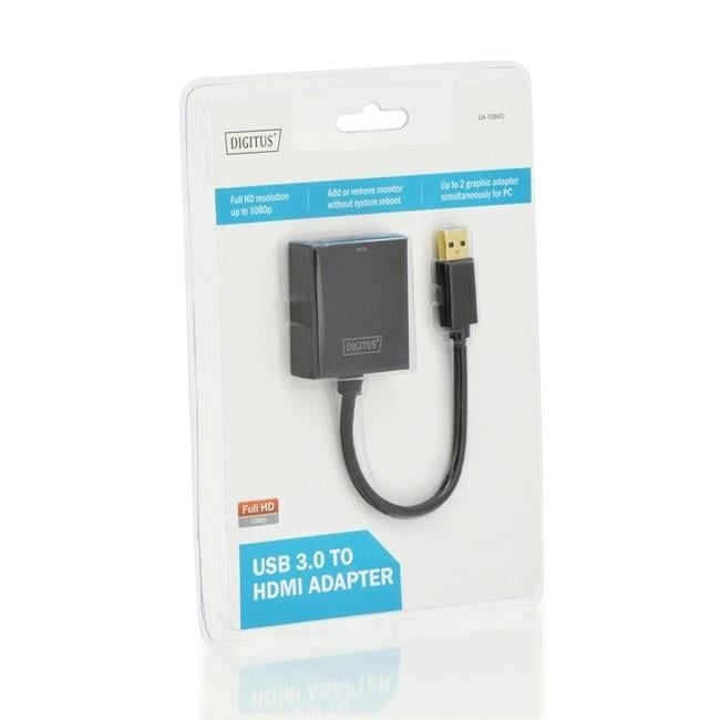 Digitus USB 3.0 Erkek to HDMI Dişi Çevirici
