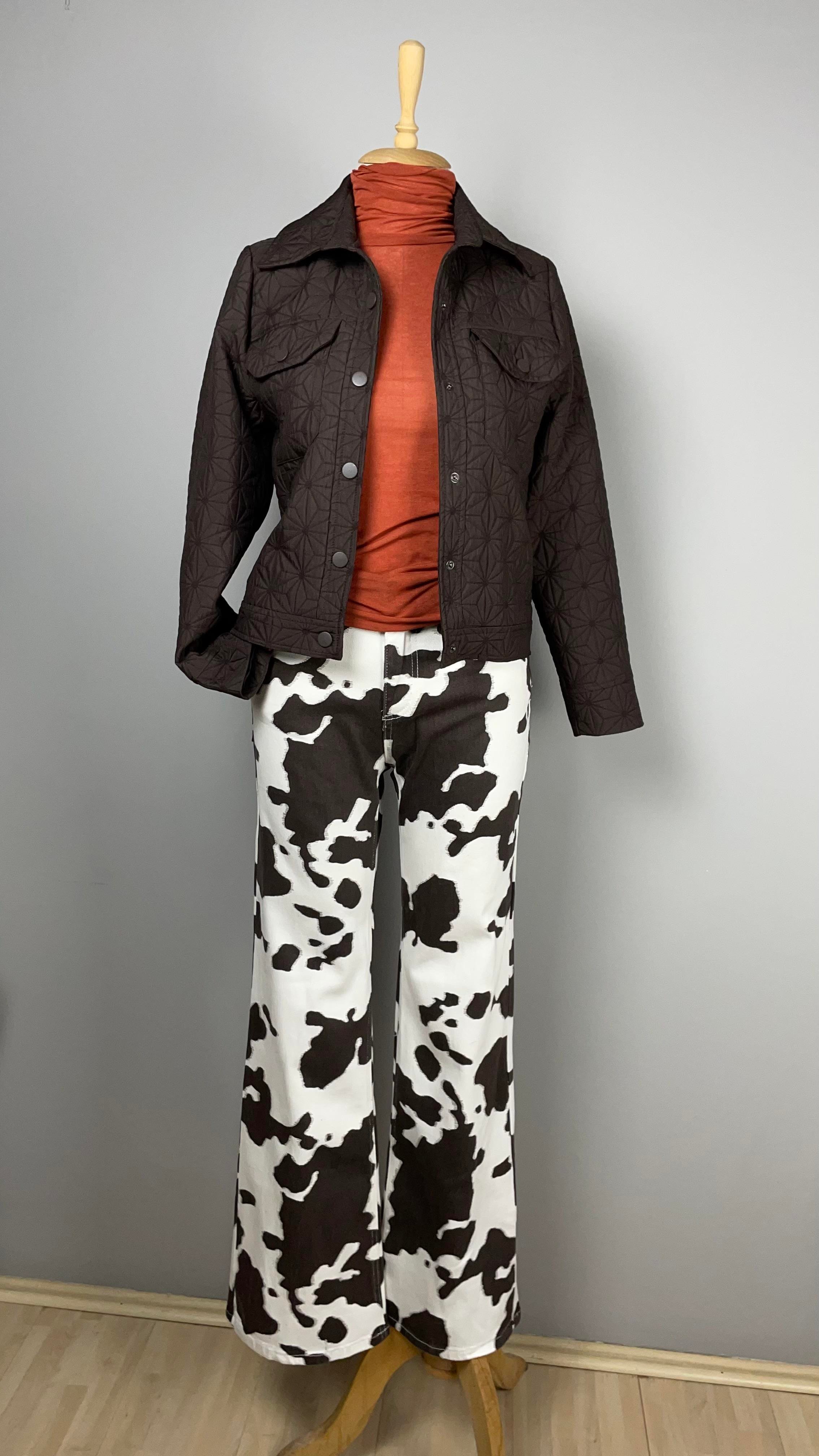 Desenli Western Jean