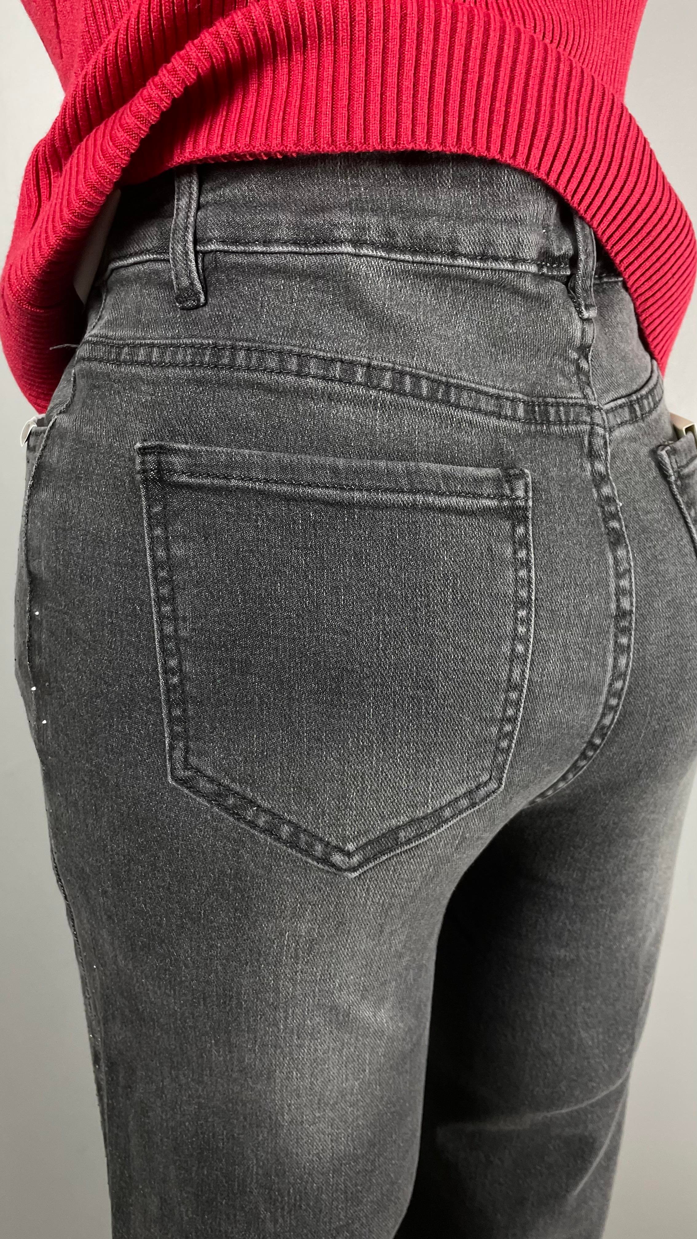 Taş Detaylı Boru Paça Ligralı Jean