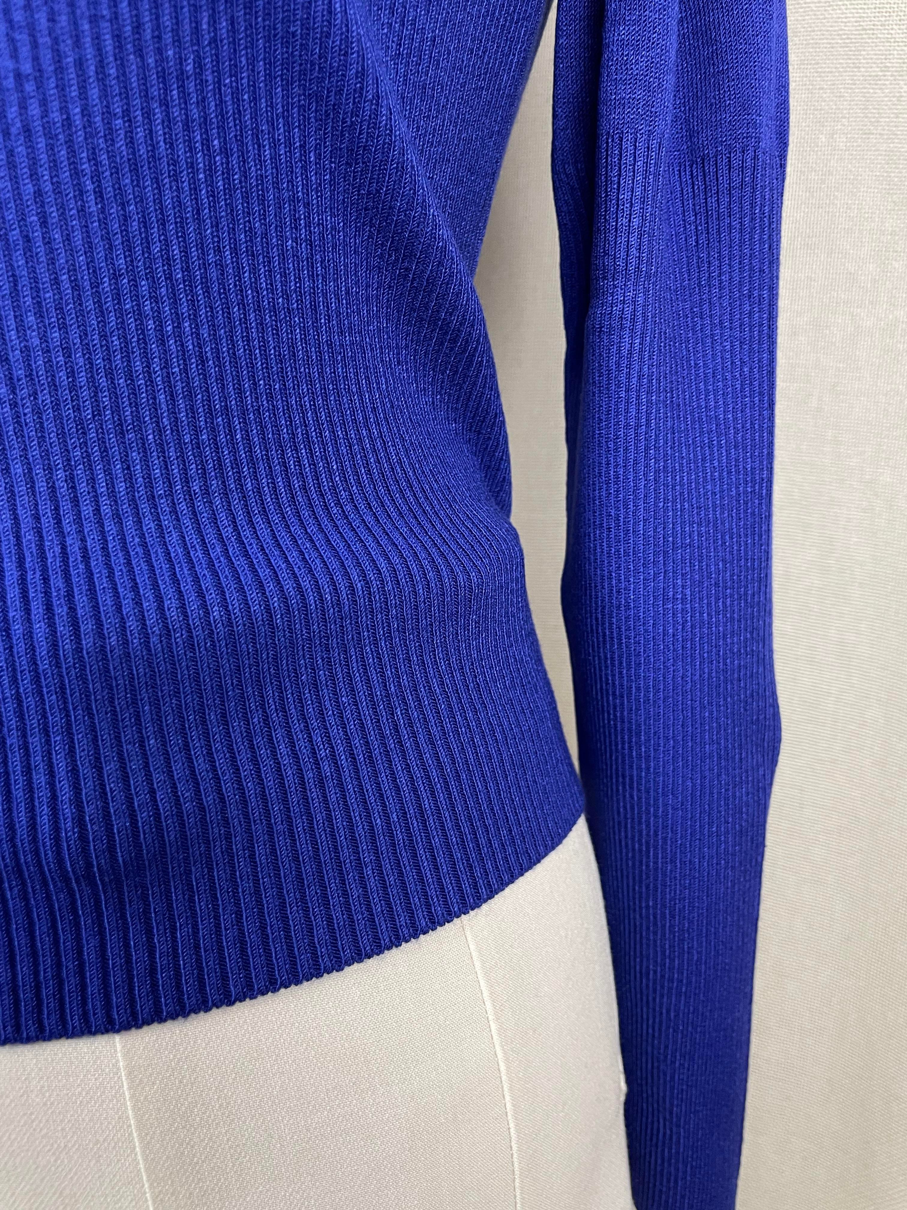 Yaka Pencereli İnce Fitilli Fit Triko Bluz