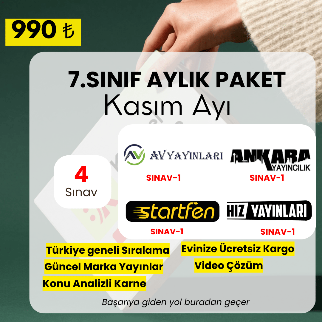 7.SINIF KASIM AYI AYLIK PAKET