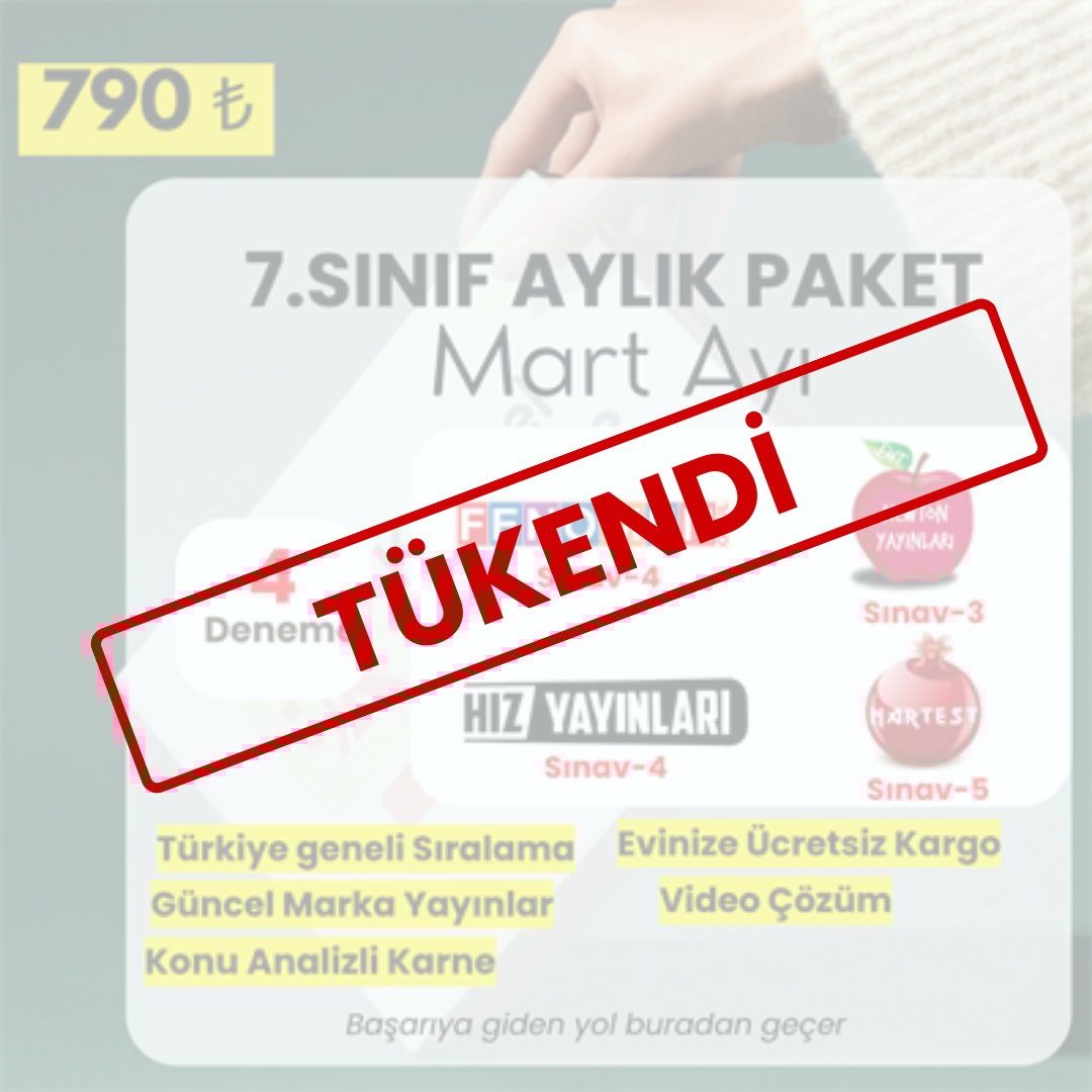 7.SINIF AYLIK PAKET- MART