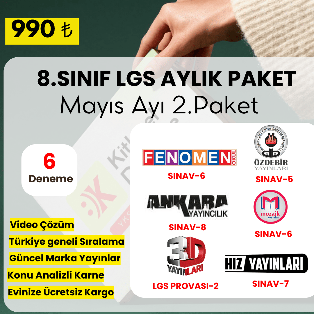 8.SINIF MAYIS AYI-2 AYLIK PAKET